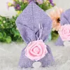 Rose doux amour fleur lin sac de bonbons anniversaire mariage fête faveur boîte-cadeau heureux événement fournitures