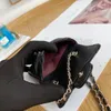 sac de taille avec chaîne en métal femmes caviar cuir mini taille sacs accessoires305x