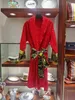 Luksusowe barokowe szlafroki Najnowsza kolorowa nocna szata 100% bawełniana para Kobiety Mężczyźni szlafroki