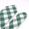 Grüne karierte Krawatten für Männer und Frauen, Baumwolle, schmale Krawatte, Hochzeit, Business-Anzüge, schmale Mode, gestreifte Krawatte