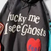 Mens Designer Hoodie Lucky Me i See Ghost Hoodies 하이 패션 운동복 긴 소매 힙합 스트리트 스타일 Pullover02