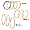 1 5 mm de 2 mm Knuckle Rope Twist anillo de acero inoxidable para acero inoxidable para mujeres Joyas de apilamiento de niñas 220716