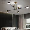 Pendant Lamps Gold Black Metal Iron Chandelier For Home Living Room Decoration Nordic Style 4/6/8 Heads Hanging Ceiling Light IndustrialPend