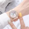 Armbanduhren Schmetterling Uhren für Frauen Rose Gold Uhr Mode Genf Luxus Weibliche Strass Stahl Relogio Masculino