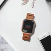 Skórzany pasek linku do Apple Watch Band 45 mm 41mm 44 mm 40 mm 42 mm 38 mm Zaawansowana podwójna pętla pierścieniowa Bransoletka Iwatch Seria 3 5 4 SE 6 7