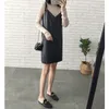 Swyivy Women s Leather Dress Casual V Neck Pu es Black Sexig Female Over Ankle Shorts 220521