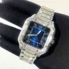 Aangepaste rapper hiphop sieraden heren Vvs diamanten kijken naar Iced Out Moissanite horloges