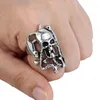 Eheringe Mehrere Stile Totenköpfe 316L Edelstahl Ring für Herren Jungen Rote Strasssteine Halloween Schmuck Accessoires GeschenkeHochzeit Edwi