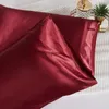 100% soie taie d'oreiller couverture soyeux Satin cheveux beauté confortable étui décor à la maison couvre 220513