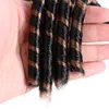 Tranças de crochê macias de 14 polegadas Extensões de tranças sintéticas Goddess 30 fios/pacote Retas Faux Locs Dreads de cabelo macio Dreadlocks LS07