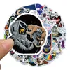 50Pcs/Lot cartoon creative universe space astronauts sticker Graffiti Kids Toy Skateboard car Motorcycle Bicycle Sticker Decals Wholesale