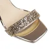 Brand New Fashion Sier White Women Dress Sandals Sexy Glitter High Heel Office Lady Shoes Plus Big Size 10 43 46 48 G220525