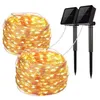 سلاسل 50/100/200/330 LED LED Solar Light Outdoor Lamp String Lights لقضاء عطلة عيد الميلاد في حديقة الجنية Garland 40#LED