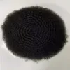 6mm Afro Wave Male Toupees Indian Remy Human Hair Hand Hand United Comple