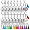 Keychains Sublimation Blanks Bulk Ornament Set For Crafts Jewelry MakingKeychains