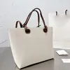 High quality Ladies' letter Canvas bagCanvas Tote Bag Beach vacation Minority design high-capacity college student class commuting one shoulder large size handbag l