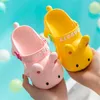 Kids Summer Slippers Boy Girl Cute Cartoon Rabbit Home Shoes Outdoor Soft Bottom Parent Child Beach Hole Sandals 220618