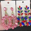 Boucles d'oreilles bohémiennes rétro Dangle alliage européen et américain diamant long célèbre palais court vent boucles d'oreilles exagérées en gros Bijoux Mix styles Discount