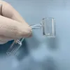 10 stks moq 20 mm od kwart banger rookpijpaccessoire met 14 mm mannelijk 45 90 graden gewricht 4 mm dik voor glazen bubbler dab rig bong