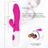 Seks speelgoed Massager G Spot Dildo konijnen vibrator voor vrouwen dubbele trillingen Siliconen waterdichte vrouwelijke vagina clitoris stimulator speelgoed fp54 obs2