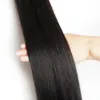 横糸ストレート3/4pcヒューマンヘアバンドルダブルワフトヘアエクステンションRAW INDIAN REMY HAIR 100G/PC、12Aグレードナチュラルカラー