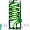 Narghilè unici Beaker Bong narghilè Freezable Oil Dab Rig Condenser Coil Buil A Bong Dab Rigs Pipa ad acqua in vetro con downstem diffuso