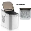 Automatic Ice Maker Commercial Household Small Milk Tea Shop Desktop Manual Round Portable Ice Cube Making Machine 12kg