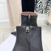 Amina Muaddi Fashion Season Chaussures Italie Giorgia Boots Boots cubic Plexi talons noirs en cuir authentique XUG6596625