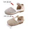 Kinderschoenen voor meisjes sandalen zomer kids baby prinses schoenen mode kinderen single lederen sandalen platte sneakers G220418