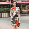 Rokken Chinese zomer dames DG Gedrukte gemodificeerde slanke fitting Cheongsam -jurk XF3030DAQX