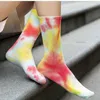 Fashion Cotton Skate Socks Funny Cycling Running Hiking Tie Dye Sox Harajuku Hip Hop Happy Women Basketball Long