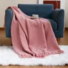 Coperte Stile scandinavo Leggero Lusso Divano Coperta lavorata a maglia Letto Estate Aria condizionata Pranzo in finta lana