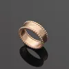 Arabic Pattern Signature 14K 18K Rose Gold Silver Plated Clover Ring High Qutaily Making Jewelry Luxuious Imitation Fashion Design3984732