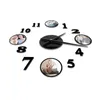 Personlig 3D DIY Arylic 4 Prints anpassad tryckt med ditt familjeporträtt Husuppvärmning Gift Wall Art Clock 220615