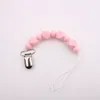 5 couleurs Silicone perle porte-sucette nouveau-né mamelon dentition chaînes Anti-goutte chaîne sucette Clips bébé dentition DE554