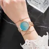 Femmes montre ensemble 3PC or Rose aimant boucle femmes Bracelet montres bijoux dame Quartz montres ciel étoilé cadran montre-Bracelet