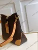 Odeon PM MM Luxurys Дизайнерские сумки Универсальность Монограммы Винтажная сумка через плечо с двойным кожаным плечевым ремнем на молнии Дизайнерская сумка