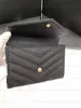 Portafogli porta carte in vera pelle di alta qualità Designer di lusso Borsa moda Uomo Porta carte COIN da donna Pelle di agnello nera Min3046