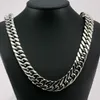 Catene 7-40 "Scegli 6/8/10/12 / 14mm Acciaio inossidabile Colore argento o oro Mens Curb Cuban Link Collana JewelryChains