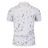 Polo de hombre Moda Estampado de plumas Camiseta de manga corta Camisa Ropa Verano Casual Tops 220623