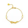 Звездный браслет звезда Link for Women Fashion Charm Jewelry Желтое золото, заполненное тонким запястьем, Lars22