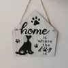 Gancho de sinal de madeira cabide intercambiáveis ​​Doghouse Decorações de jardim Farmhouse Garland cathouse decorativo