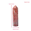 Decorative Figurines Objects & Natural Crystal Point Red Unakite Quartz Healing Energy Stone Reiki Hexagonal Obelisk Tower Home Decoration