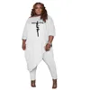 Women's Plus Size Tracksuits Women Clothing Two Piece Set Fall Outfits Long Sleeve Irregular Top And Leggings Pant Loungewear Workout Tracks