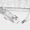 Eternity Memory Hourglass Urn Necklace Memorial Cremation Jewelry Stainless Steel Pendants Locket Holder Ashes for Pet Human Y2205227Z