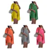 Women's Tracksuits Fashion Casual Loose Short Sleeve Solid Color Women Outfit Two Piece Tunic Top Bodycon Shorts Set