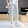 MrGB Cotton Linen Casual Pants Men's Cross Button Stripe Chinese Style Baggy Male Harem Pants Large Size 5XL Retro Trousers 220816