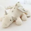 1pc Flying Dragon Plush Toy Green White Cute Fluffy Dragon with Life-like Pterosauria Toy Pillow Kids Toys Gift for Boy 220516