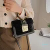 Evening Bags Embroidery Velvet Fashion Retro Small Square Bag autumn And Winter Texture Lock Shoulder Western Style Messenger