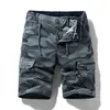 Summer Men, algodão Cargo Camuflage Shorts Caso Casual Brieche Bermuda Beach Jogger Male Drop 220715